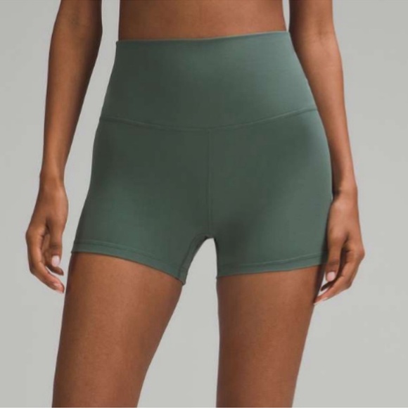 Lululemon Align Short High Rise Bike Shorts Dark Forest Green 12 NWT - Picture 2 of 8